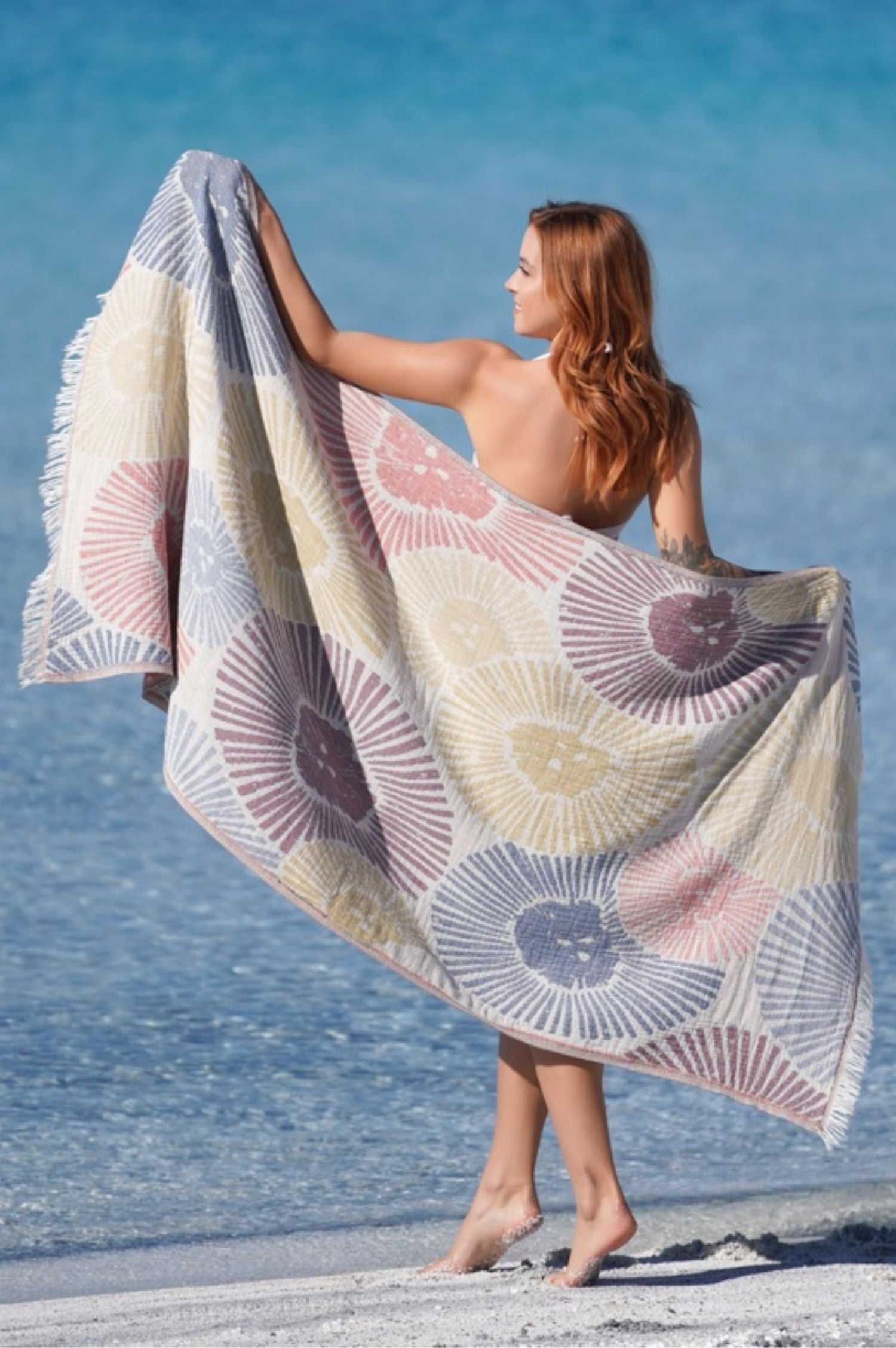 NOUR Hamamdoek Strandlaken | 2-pack | groot 100x200 cm | gemaakt van NOUR Hamamdoek Strandlaken | 2-pack | groot 100x200 cm | gemaakt van