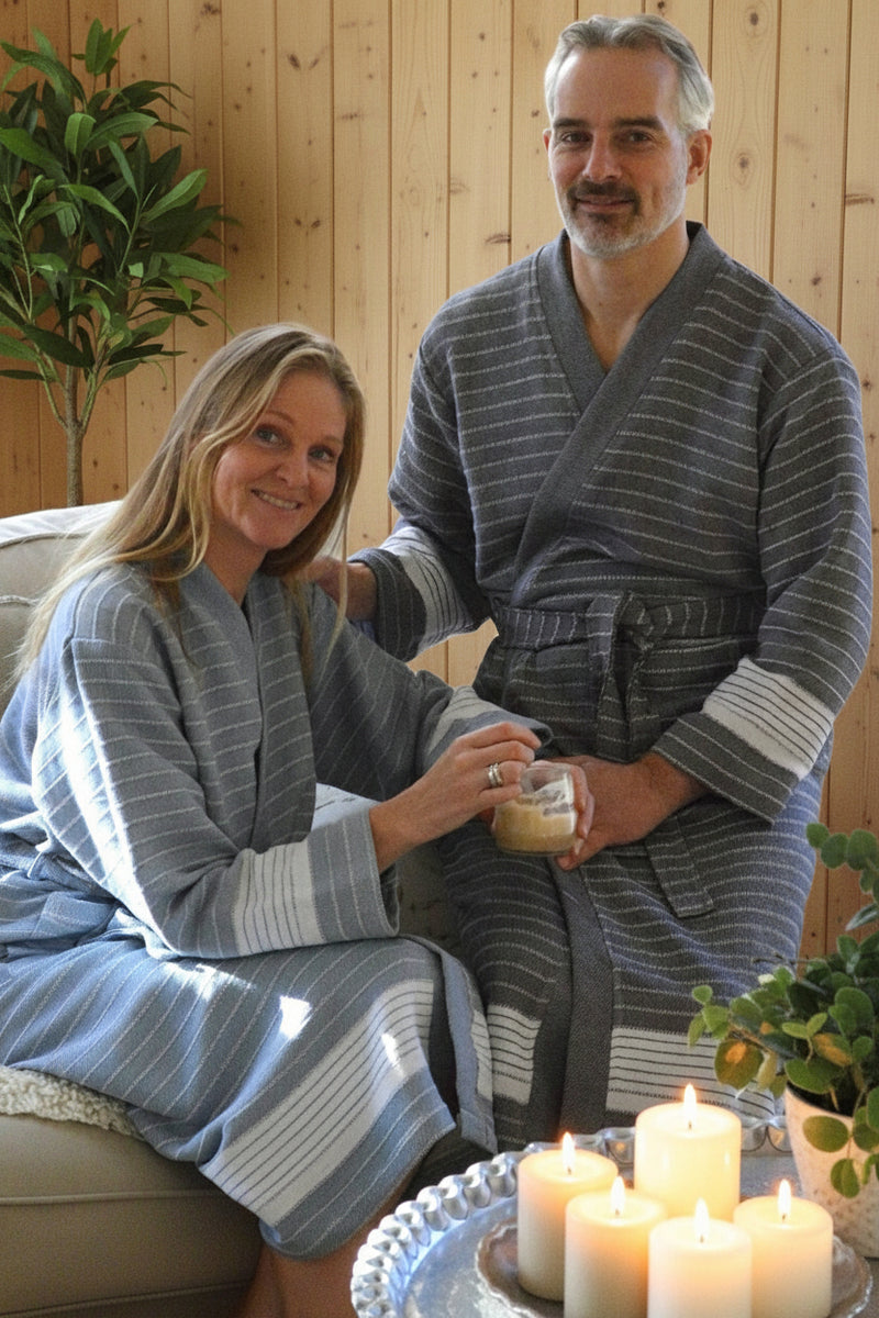sauna badjas dames en heren of ochtendjas