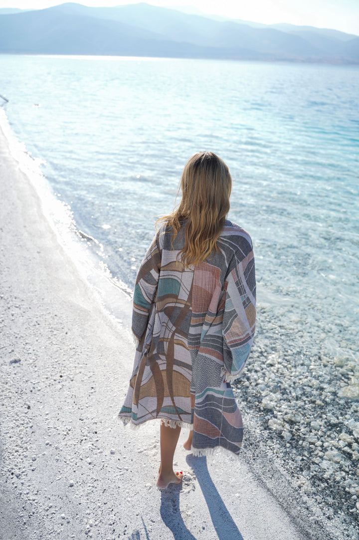 zusenzomer kimono badjas voor dames - model AZRA