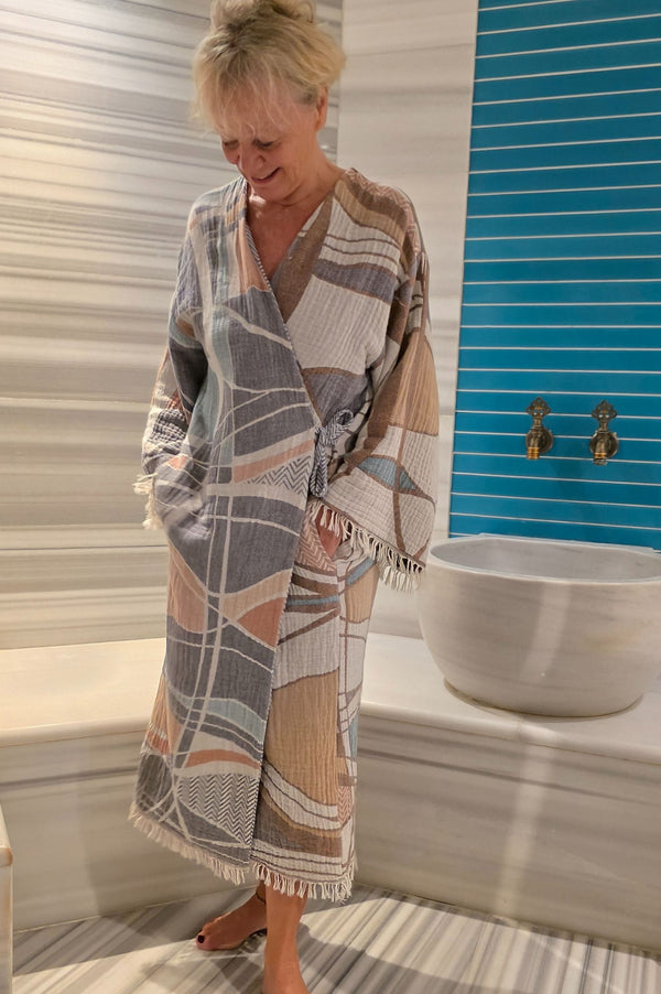 Kimono Badjas AZRA - lang - 100% katoen- one size