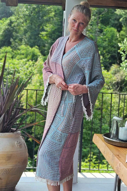 Ekouaer Badjas dames ochtendjas lang kimono Ekouaer Badjas dames ochtendjas lang kimono