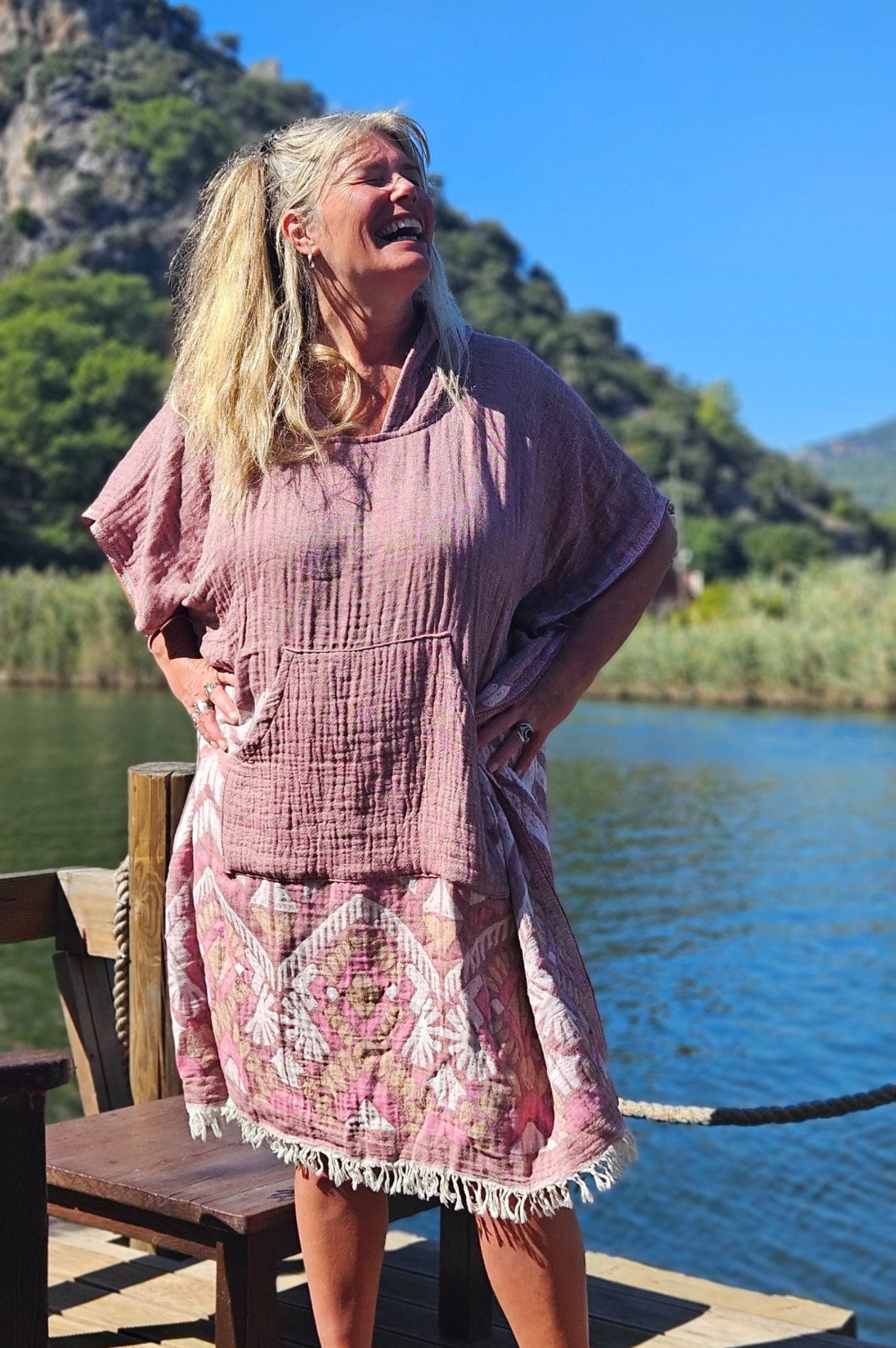 poncho katoen surf
