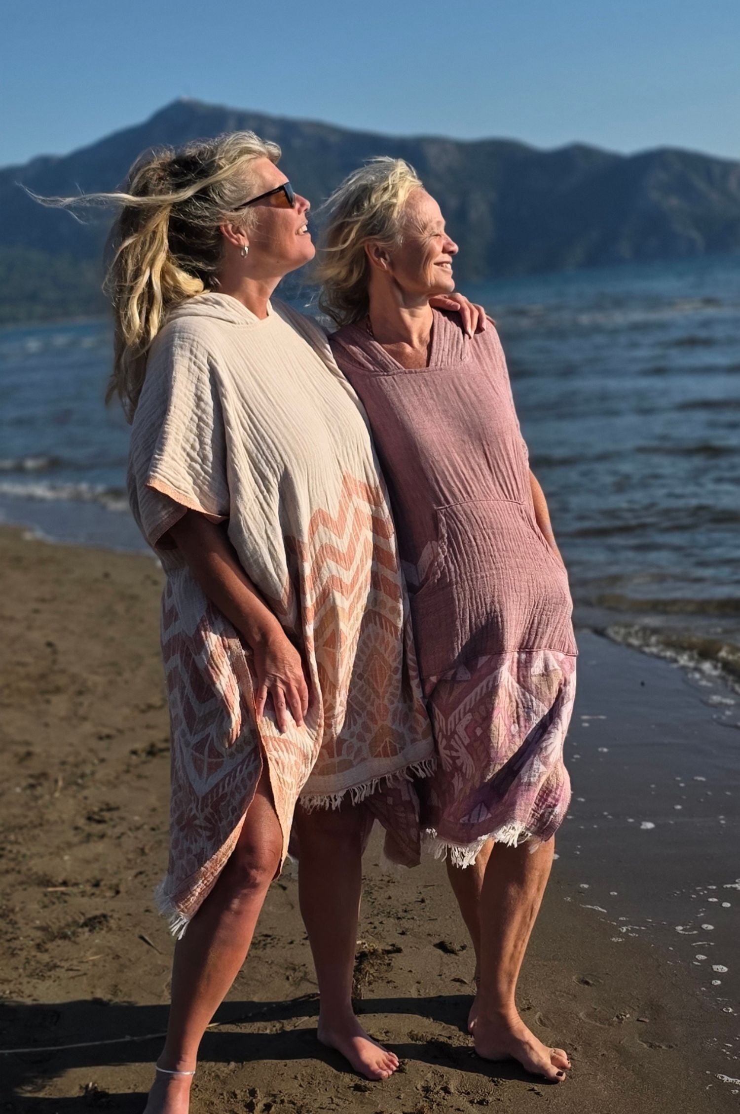 zusenzomer poncho zacht katoen vakantie