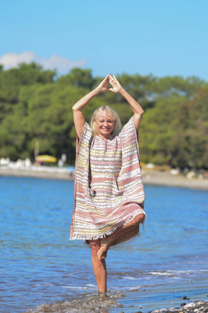 Beach poncho katoen