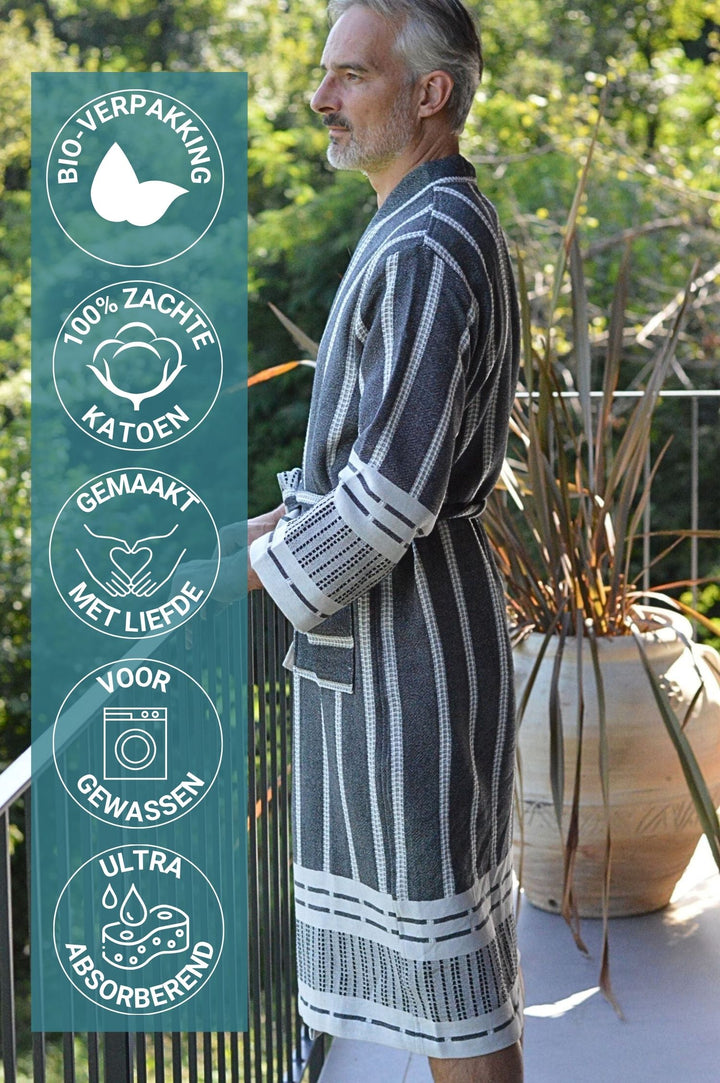 100% katoen oeko tex sauna badjas unisex 