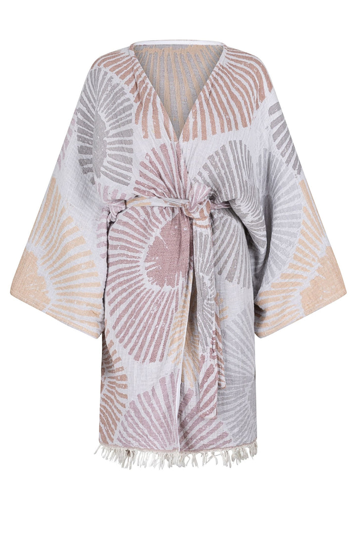 Boho kimono badjas voor dames bruin