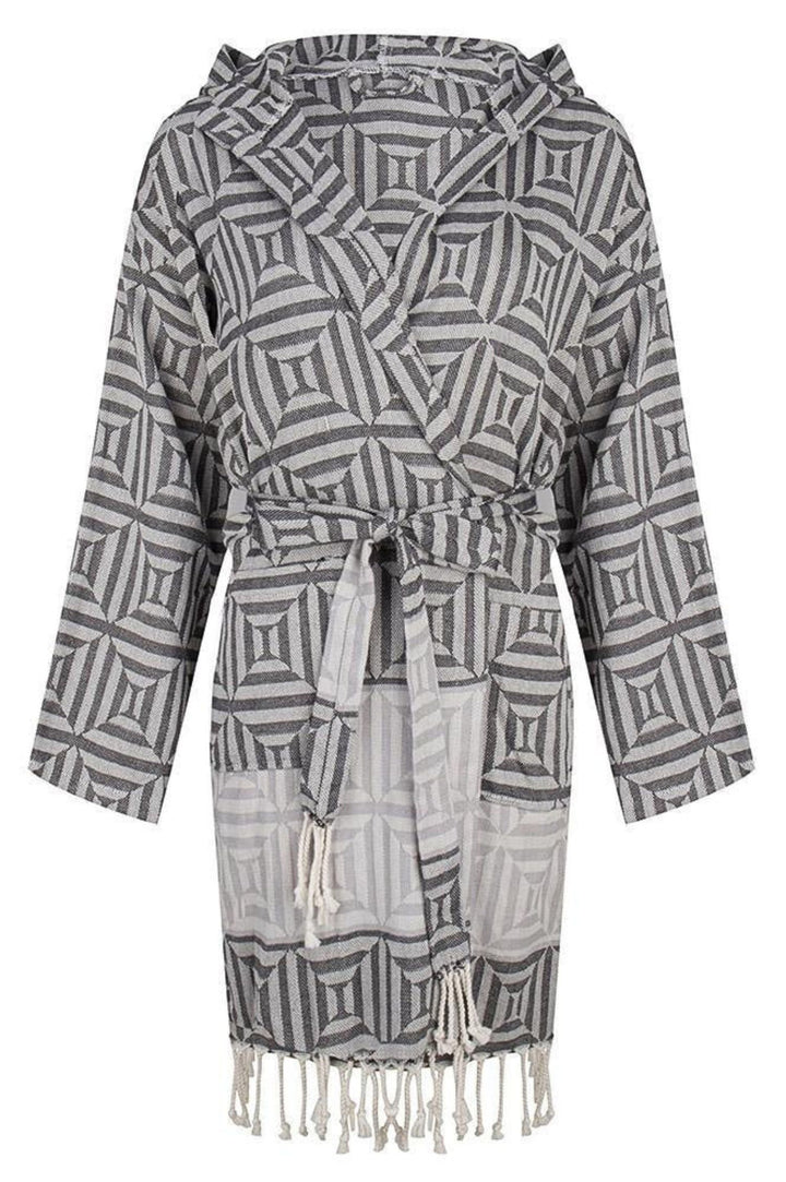 ZOLLNER badjas voor dames en heren, maat S, microvezel, blauw ZOLLNER badjas voor dames en heren, maat S, microvezel, blauw