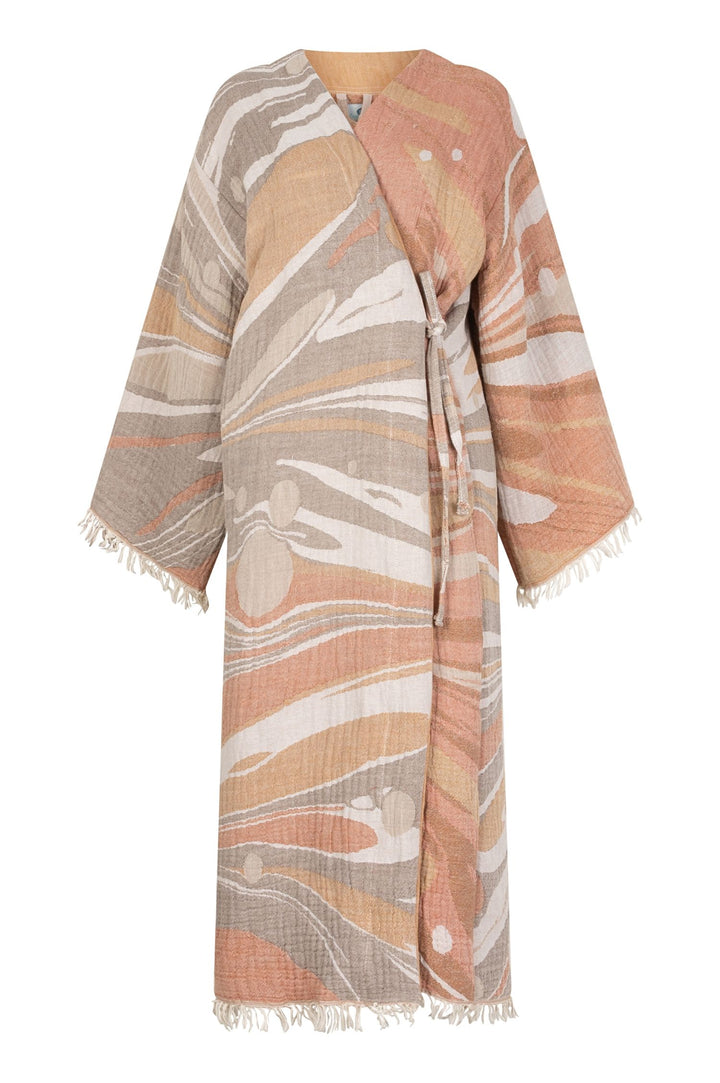 zacht oeko tex katoen dames badjas DILEK kimono