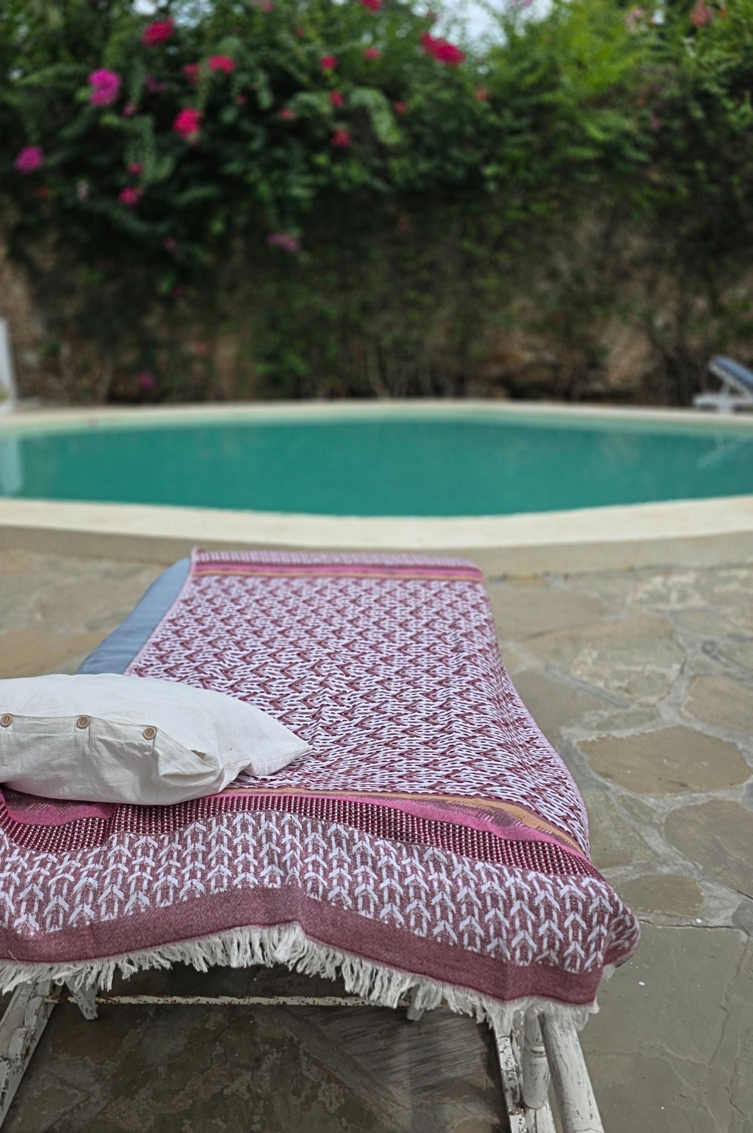 sauna hamamdoek stranddoek ESLA vakantie franjes oeko tex