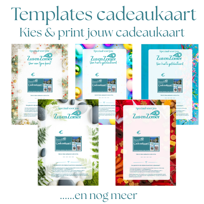 cadeaukaart zusenzomer template