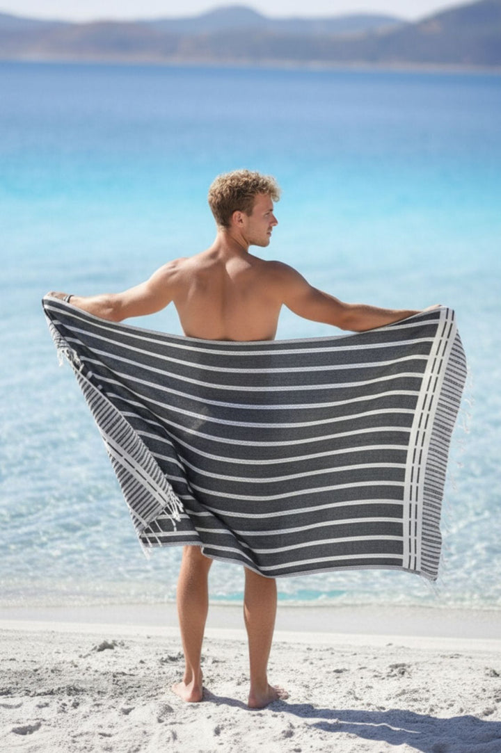 heren hamamdoek van zusenzomer, lekker groot, ook als sauna handdoek