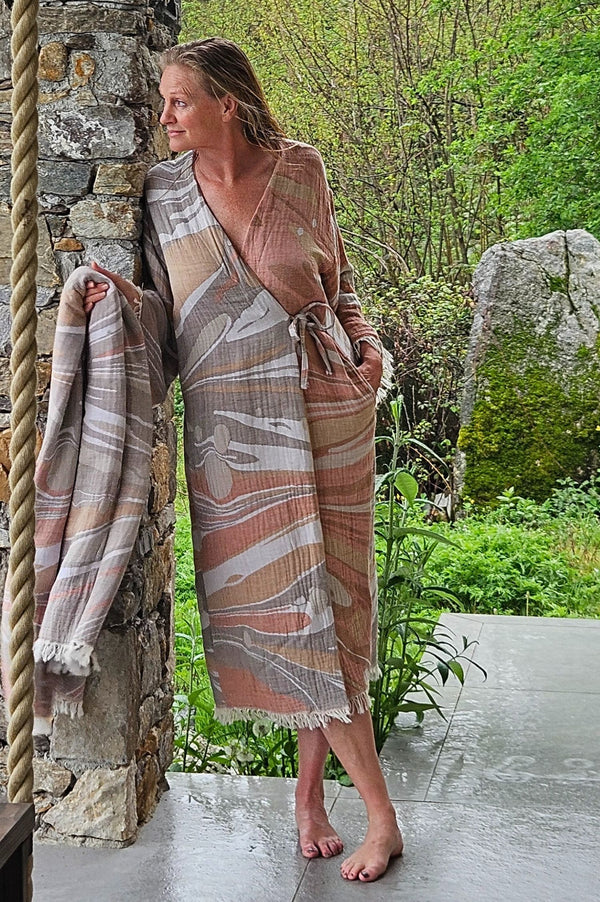zusenzomer kimono badjas voor dames - model dilek