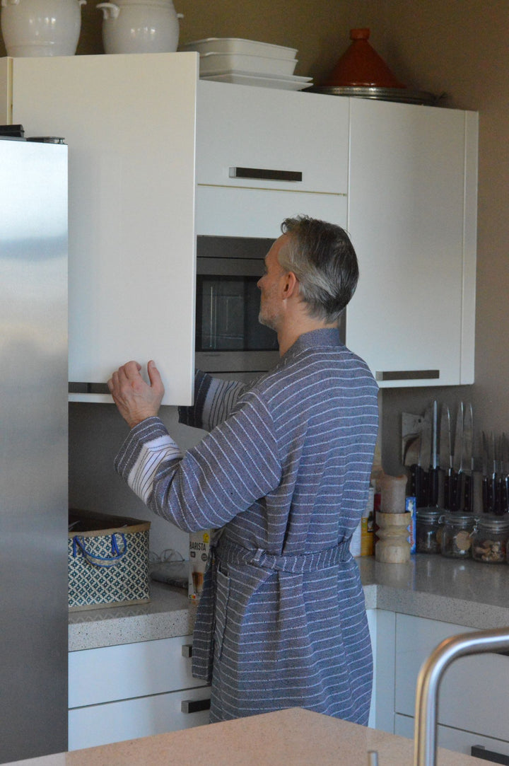  grijs badjas dames en heren ochtendjas 