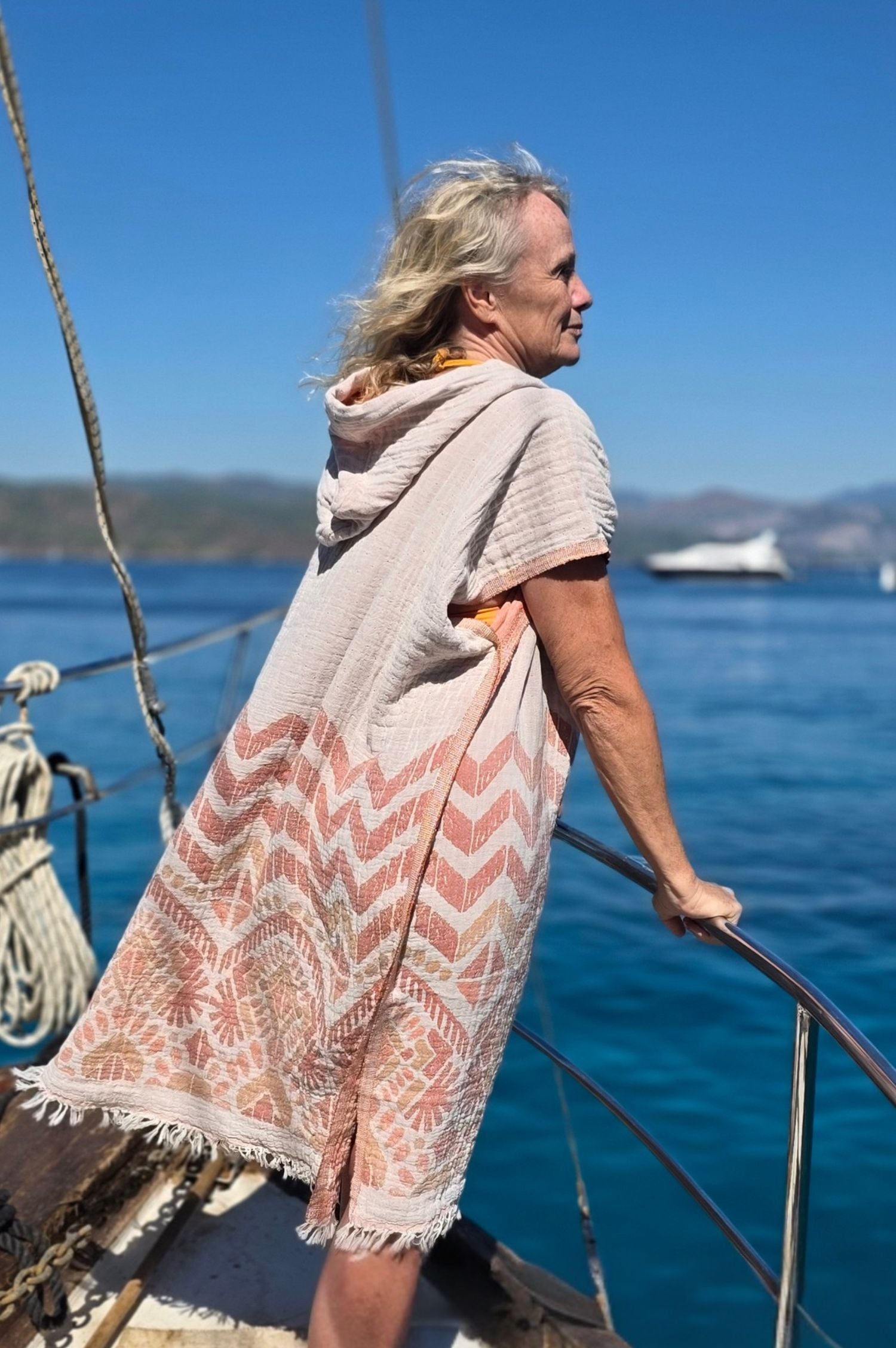 zusenzomer poncho zacht katoen vakantie