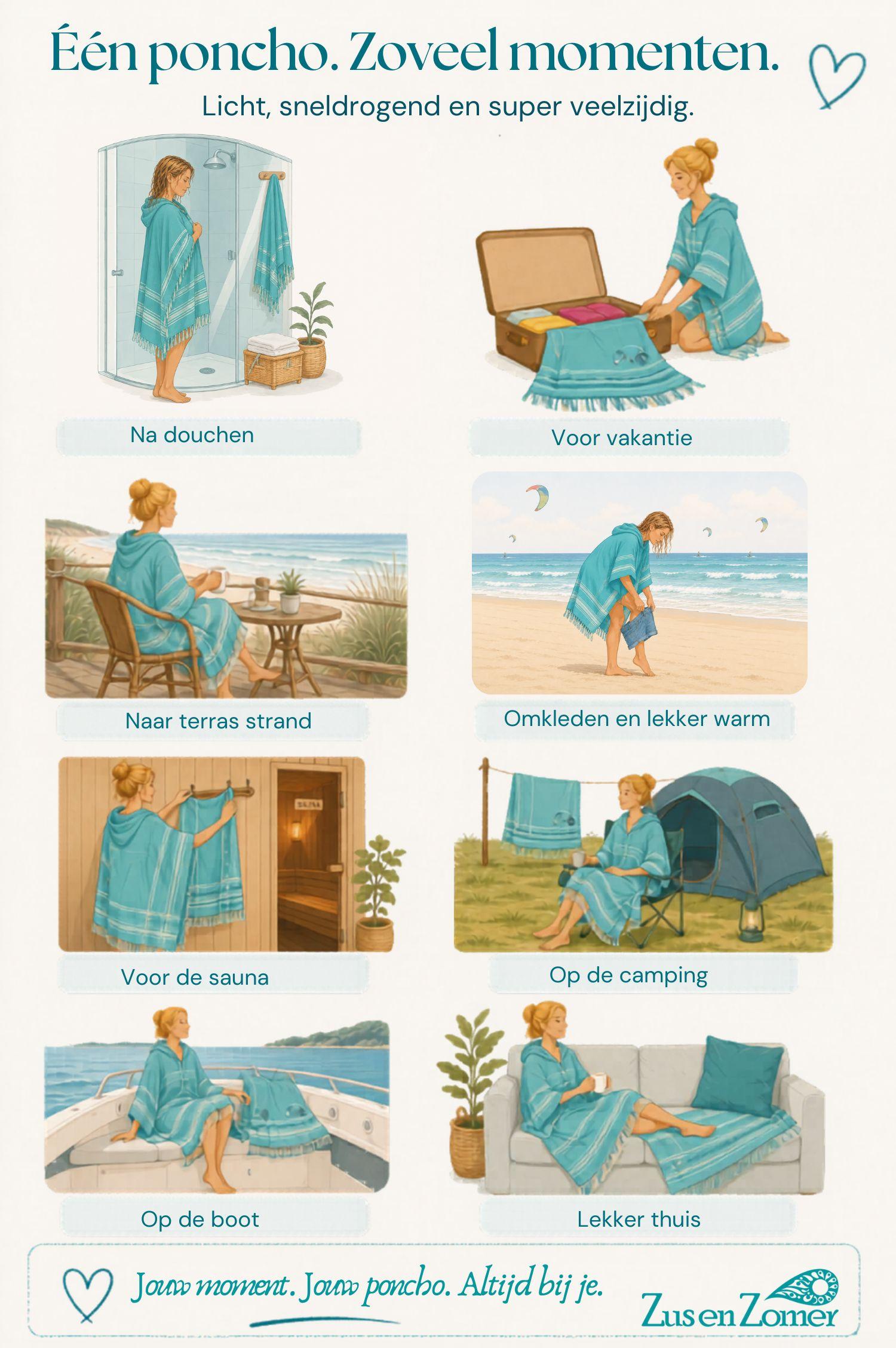 hoe kun je katoenen strand poncho gebruiken, zeer veelzijdig
