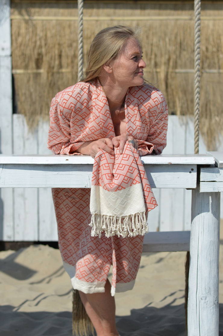 Luxury Kimono bathrobe GEO - unisex - organic cotton